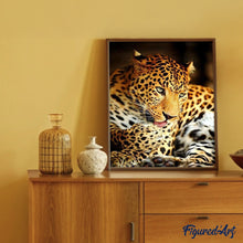 Laden Sie das Bild in den Galerie-Viewer, Malen nach Zahlen Erwachsene Leopard Figured'Art