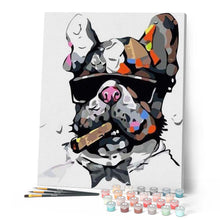 Laden Sie das Bild in den Galerie-Viewer, Malen nach Zahlen für Erwachsene | Hund mit Zigarre | Figured'Art