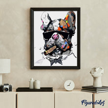 Laden Sie das Bild in den Galerie-Viewer, Malen nach Zahlen für Erwachsene | Hund mit Zigarre | Figured'Art