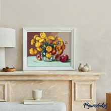 Laden Sie das Bild in den Galerie-Viewer, Malen nach Zahlen für Erwachsene | Vase mit Sonnenblumen und Äpfeln | Figured'Art