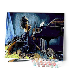 Laden Sie das Bild in den Galerie-Viewer, Malen nach Zahlen für Erwachsene | Nachdenklicher Pianist | Figured'Art