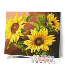 Laden Sie das Bild in den Galerie-Viewer, Malen nach Zahlen für Erwachsene | Blühende Sonnenblumen | Figured'Art