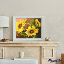 Laden Sie das Bild in den Galerie-Viewer, Malen nach Zahlen für Erwachsene | Blühende Sonnenblumen | Figured'Art