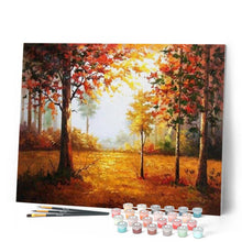 Laden Sie das Bild in den Galerie-Viewer, Malen nach Zahlen für Erwachsene | Glühender Herbstwald | Figured'Art