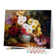 Laden Sie das Bild in den Galerie-Viewer, Malen nach Zahlen für Erwachsene | Vase mit Chrysanthemen | Figured'Art