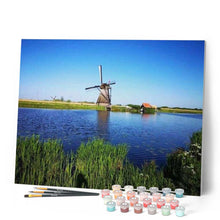 Laden Sie das Bild in den Galerie-Viewer, Malen nach Zahlen für Erwachsene | Niederländische Windmühle | Figured'Art