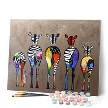 Laden Sie das Bild in den Galerie-Viewer, Malen nach Zahlen für Erwachsene | Zebras von hinten | Figured'Art