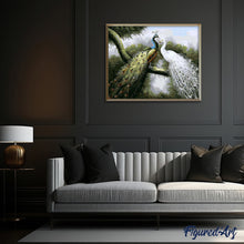 Laden Sie das Bild in den Galerie-Viewer, Malen nach Zahlen für Erwachsene | Pfauen in der Liebe | Figured'Art