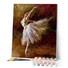 Laden Sie das Bild in den Galerie-Viewer, Malen nach Zahlen für Erwachsene | Ballerina auf den Zehen | Figured'Art