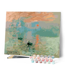 Laden Sie das Bild in den Galerie-Viewer, Malen nach Zahlen für Erwachsene | Monet - Sonnenaufgang Eindruck | Figured'Art
