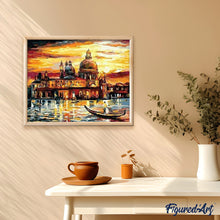 Laden Sie das Bild in den Galerie-Viewer, Malen nach Zahlen für Erwachsene | Goldener Himmel in Venedig | Figured'Art