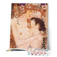 Laden Sie das Bild in den Galerie-Viewer, Malen nach Zahlen für Erwachsene | Klimt - Mutter und Kind | Figured'Art