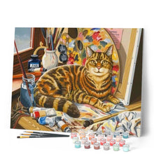 Laden Sie das Bild in den Galerie-Viewer, Malen nach Zahlen für Erwachsene | Malende Katze | Figured'Art