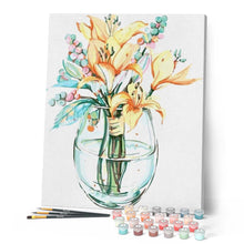 Laden Sie das Bild in den Galerie-Viewer, Malen nach Zahlen für Erwachsene | Lilien in einer Vase | Figured'Art