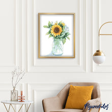 Laden Sie das Bild in den Galerie-Viewer, Malen nach Zahlen für Erwachsene | Sonnenblumen im Glas | Figured'Art