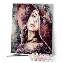 Laden Sie das Bild in den Galerie-Viewer, Malen nach Zahlen für Erwachsene | Frau mit rotem Hut | Figured'Art
