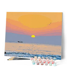 Laden Sie das Bild in den Galerie-Viewer, Malen nach Zahlen für Erwachsene | Sonnenuntergang am Meer | Figured'Art