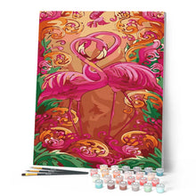 Laden Sie das Bild in den Galerie-Viewer, Malen nach Zahlen für Erwachsene | Flamingopaar | Figured'Art