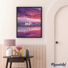 Laden Sie das Bild in den Galerie-Viewer, Malen nach Zahlen für Erwachsene | Segelboot rotes Meer | Figured'Art