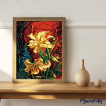 Laden Sie das Bild in den Galerie-Viewer, Malen nach Zahlen für Erwachsene | Goldene Lilie | Figured'Art