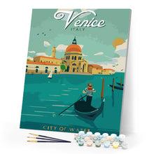 Laden Sie das Bild in den Galerie-Viewer, Reiseposter Venedig, Stadt des Wassers