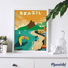 Laden Sie das Bild in den Galerie-Viewer, Reiseposter Brasilien