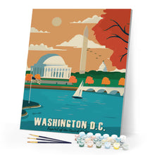 Laden Sie das Bild in den Galerie-Viewer, Reiseposter Washington D.C