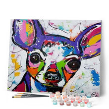 Laden Sie das Bild in den Galerie-Viewer, Malen nach Zahlen für Erwachsene | Hund mit großen Ohren Pop Art | Figured'Art