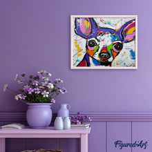 Laden Sie das Bild in den Galerie-Viewer, Malen nach Zahlen für Erwachsene | Hund mit großen Ohren Pop Art | Figured'Art