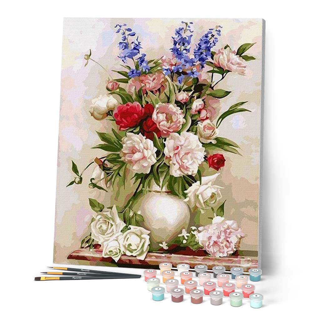 Malen nach Zahlen – Bunter Blumenstrauß – Figured'Art
