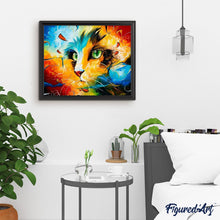 Laden Sie das Bild in den Galerie-Viewer, Malen nach Zahlen Erwachsene Bunte Katze Figured'Art