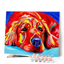 Laden Sie das Bild in den Galerie-Viewer, Malen nach Zahlen für Erwachsene | Roter Hund auf dem Boden | Figured'Art