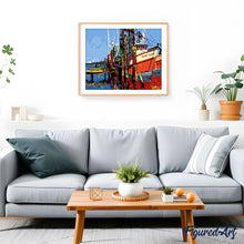 Laden Sie das Bild in den Galerie-Viewer, Malen nach Zahlen für Erwachsene | Schiff am Pier | Figured'Art