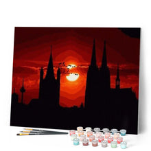 Laden Sie das Bild in den Galerie-Viewer, Malen nach Zahlen für Erwachsene | Sonnenuntergang auf dem Schloss | Figured'Art