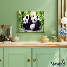 Laden Sie das Bild in den Galerie-Viewer, Malen nach Zahlen für Erwachsene | Pandas in Japan | Figured'Art