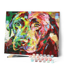 Laden Sie das Bild in den Galerie-Viewer, Malen nach Zahlen für Erwachsene | Trauriger Hund | Figured'Art