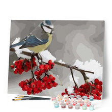 Laden Sie das Bild in den Galerie-Viewer, Malen nach Zahlen für Erwachsene | Vogel und rote Beeren | Figured'Art