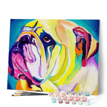 Laden Sie das Bild in den Galerie-Viewer, Malen nach Zahlen für Erwachsene | Schriller Bulldog | Figured'Art