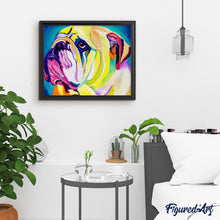 Laden Sie das Bild in den Galerie-Viewer, Malen nach Zahlen für Erwachsene | Schriller Bulldog | Figured'Art