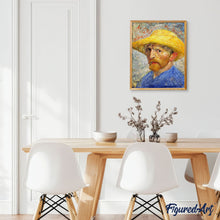 Laden Sie das Bild in den Galerie-Viewer, Malen nach Zahlen für Erwachsene | Van Gogh - Selbstporträt mit Strohhut | Figured'Art