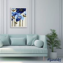 Laden Sie das Bild in den Galerie-Viewer, Malen nach Zahlen für Erwachsene | Blaue Blüten | Figured'Art