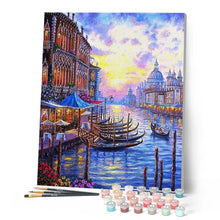 Laden Sie das Bild in den Galerie-Viewer, Malen nach Zahlen für Erwachsene | Der Grosse Kanal in Venedig | Figured'Art