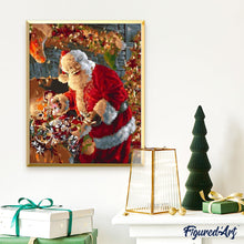Laden Sie das Bild in den Galerie-Viewer, Malen nach Zahlen für Erwachsene | Lächelnder Weihnachtsmann | Figured'Art