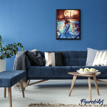 Laden Sie das Bild in den Galerie-Viewer, Malen nach Zahlen für Erwachsene | Meerjungfrau und Vollmond | Figured'Art