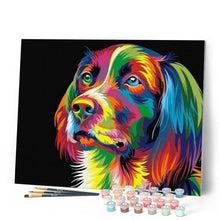 Laden Sie das Bild in den Galerie-Viewer, Malen nach Zahlen für Erwachsene | Hund Pop Art | Figured'Art