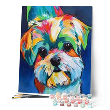 Laden Sie das Bild in den Galerie-Viewer, Malen nach Zahlen für Erwachsene | Bunter Hund 2 | Figured'Art
