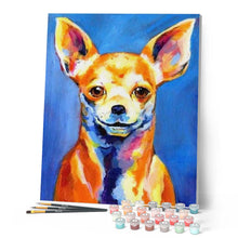 Laden Sie das Bild in den Galerie-Viewer, Malen nach Zahlen für Erwachsene | Glücklicher kleiner Hund | Figured'Art