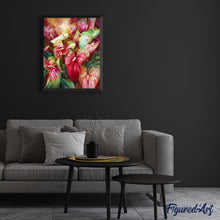 Laden Sie das Bild in den Galerie-Viewer, Malen nach Zahlen für Erwachsene | Blumen in rot und grün | Figured'Art