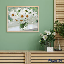 Laden Sie das Bild in den Galerie-Viewer, Malen nach Zahlen Erwachsene Weiße Blumen Figured'Art