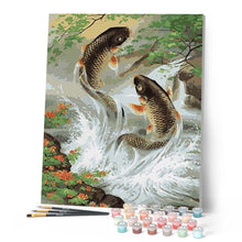 Laden Sie das Bild in den Galerie-Viewer, Malen nach Zahlen für Erwachsene | Fische im Fluss | Figured'Art